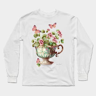 Floral Teacup Collection B Long Sleeve T-Shirt